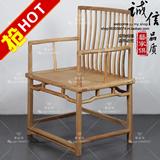 现代新中式禅意圈椅简约官帽椅老榆木圈椅免漆实木梳背椅家具特价