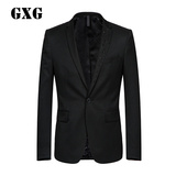 GXG男装[包邮] 秋装热卖 男士时尚商务休闲外套黑色西服#33113062