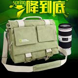 国家地理相机包W2140摄影包单肩单反斜跨防水帆布单肩包数码包