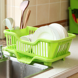 大号厨房用品晾碗架滴水沥水架碗盘碟餐具双层架放塑料收纳滤水篮