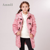 安奈儿女童装冬季款白鸭绒中大童长款羽绒服AG345548专柜正品