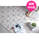 韩国代购【ASA ROOM】地毯 优雅天鹅居家短绒爬行垫防滑地垫dc026