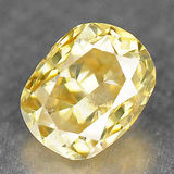 天然黄钻 黄色钻石 裸石戒面 0.25CT 中黄色彩钻 天然无处理 5