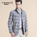 K-boxing/劲霸茄克 男士春款上衣夹克外套商务休闲短款FKZX1765