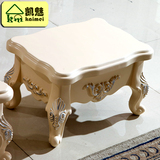 茶几凳子 欧式矮凳 小凳子白 韩式方凳子 布面换鞋凳 法式木凳