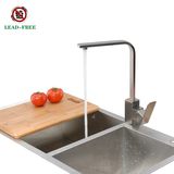304不锈钢厨房水槽水龙头冷热方形R角度旋转出水买一送二厂家直销
