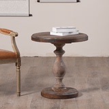 美式复古咖啡厅餐桌椅组合简约实木家具现代圆桌餐桌书桌会议桌