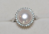 天然淡水大珍珠戒指925纯银强光珍珠特价正品包邮11-12mm礼品