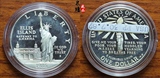 美国1986年自由女神像落成100周年纪念银币保真