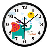 摩门时尚卡通挂钟儿童卧室客厅可爱静音创意现代时钟石英钟表挂表