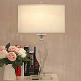 现代简约温馨床头灯创意时尚欧式装饰水晶台灯美式房间灯主卧室灯