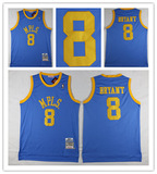 021明星刺绣篮球球衣批发 NCAA北卡大学 科比8号 MPLS版 月蓝色网