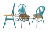美式铁艺餐桌椅吧台椅酒吧凳靠背孔雀椅咖啡休闲椅实木工作餐桌椅