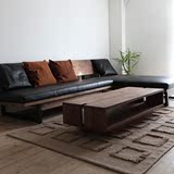 老品牌正品铁艺沙发椅实木做旧客厅皮垫组合单双三人坐复古实木美