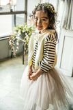 韩国代购儿童装春款女童纯色米白色百搭针织背心马甲