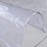 圆桌桌布PVC防水加厚餐桌布防烫软玻璃花色桌垫透明磨砂塑料台布