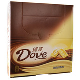 一盒包邮 德芙巧克力 奶香白巧克力43g*12条 能量零食 送礼物必备