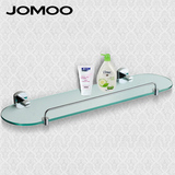 JOMOO九牧浴室单层置物架玻璃台面铜合金创意化妆品架正品 933610