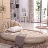 豪华椭圆形折叠床双人气垫床 单人充气床垫 1.5米宽家用床 带靠背