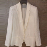 AMASS女装旗舰店16春新款专柜正品亚麻白色小外套女西装400535