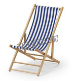 海外代购 沙滩椅户外椅子Telescope 木制休闲海滩折叠椅子 蓝白