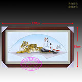 景德镇陶瓷板画 名家手绘粉彩老子传道 现代中式客厅装饰画606GMC