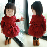 韩版童装1一2三3岁半4两周岁女宝宝2015新款秋冬装小童加厚连衣裙