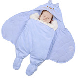 婴儿抱被纯棉春秋季包被新生儿抱毯春夏薄款宝宝分腿睡袋两用品
