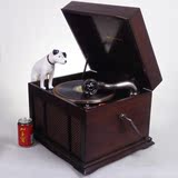 热卖古董收藏 哥伦比亚 Columbia 104 箱式78转唱机 手摇留声机音