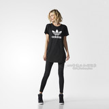 7月 UFO香港正品代购 Adidas三叶草女款经典短袖T恤AY8124/AY8123