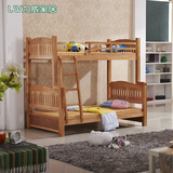 橡木全实木子母床1.2米 双层上下铺1.0高低床1.5米双人儿童床包邮