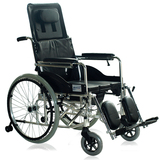 互邦轮椅 高靠背半躺带坐便器 折叠轻便 HBL10-B铝合金老人手推车