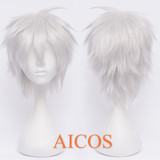 【AICOS】cos假发银魂/坂田银时 银时 银白色反翘短发 高温丝假发