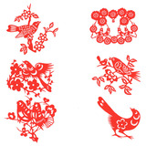 中国特色纯手工剪纸 传统剪纸画 幼儿园学校装饰画 喜鹊 手工窗花