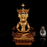 【大藏禅饰】藏传佛教用品半鎏金纯铜密宗佛像大日如来 高约30cm