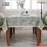 桌布布艺 欧式棉麻复古长方形台布美式碎花茶几桌布布艺 定制