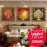 东南亚泰式风格手绘油画酒店家居客厅背景墙装饰油画挂画菩提金树