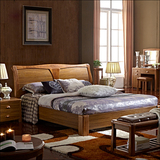 中式实木床1.8m现代简约成人1.5米床底收纳床储物床主卧双人经济