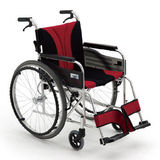 日本MIKI轮椅车MPT-47JL便折叠款铝合金轮椅老人残疾人便携轮椅BF