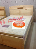 上海厂家直销环保松木实木家具可定做实木带储物箱床双人床架子床