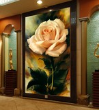 欧式油画 大型壁画个性玄关走廊客厅酒店背景墙壁纸油画布