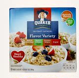 新货加拿大Quaker桂格即食燕麦片超值装 60小包3种口味早餐