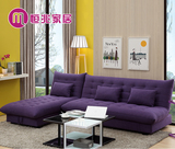 恒兆多功能小户型客厅布艺沙发床 可折叠1.8-2米三人用储物沙发床