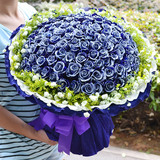 蓝色妖姬蓝玫瑰上海北京鲜花速递广州同城苏州杭州昆明花店送花束