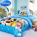 迪士尼家纺儿童四件套 可爱卡通儿童床上用品套件 纯棉男孩被套
