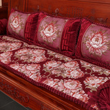 天姿添彩红木沙发垫子中式实木沙发坐垫绣花布艺加厚定做座垫
