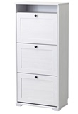 宜家正品  IKEA代购布鲁萨里三门鞋柜白色褐色61x130宜家家居代购