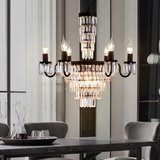 尚品士设计师美式乡村铁艺创意客厅餐厅北欧艺术复古宝塔水晶吊灯