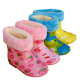 包邮儿童装雨鞋保暖雨靴韩国防滑水鞋 小男孩女童宝宝婴幼儿套鞋