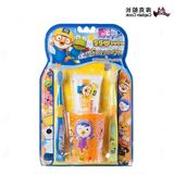 韩国宝露露牙膏儿童牙刷软毛宝宝小孩牙膏套装4件套3-6-12岁可食